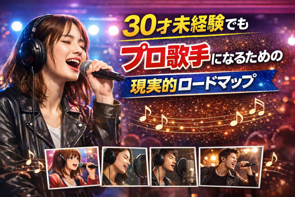 30才音楽未経験者がプロボーカリストを目指す現実的ロードマップと、絶対にやってはいけない活動3選/日本音楽能力検定協会