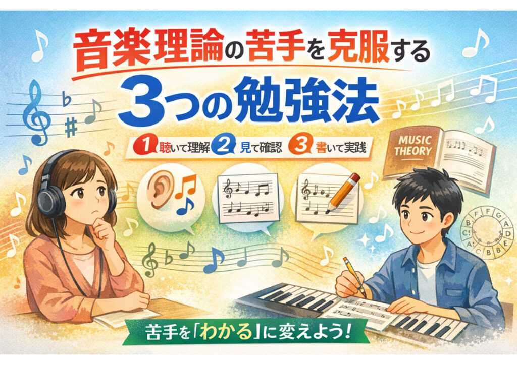 音楽理論の苦手を克服する3つの勉強法/日本音楽能力検定協会