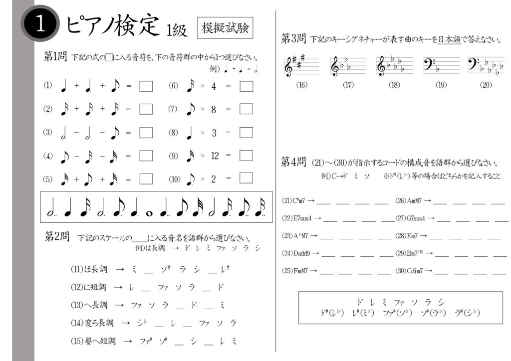 【解説】ピアノ検定1級（エキスパート）模擬試験/日本音楽能力検定協会